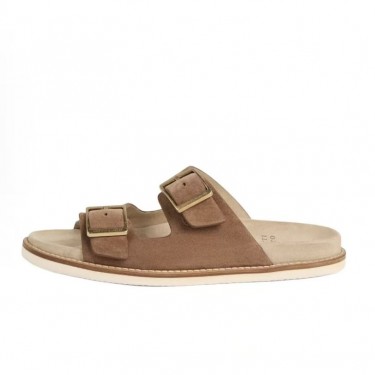 브루넬로 쿠치넬리 스웨이드 더블 스트랩 샌들 남성 브라운