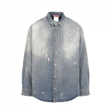 아크네 스튜디오 버튼업 코튼 데님 남성 셔츠 블루 FN-UX-SHIR000064
