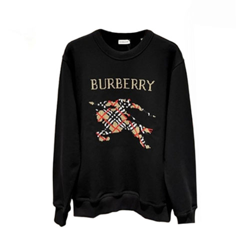 BURBERRY-073111 버버리 블랙 아플리케 장식 스웨트셔츠