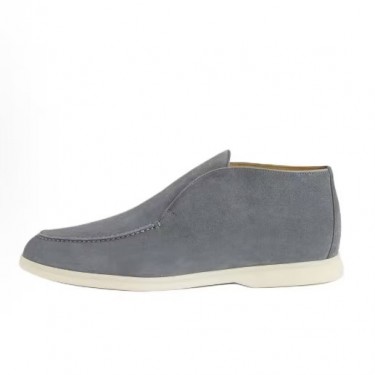 로로피아나 남성 스웨이드 로퍼 드라이빙 슈즈 남자 신발 그레이