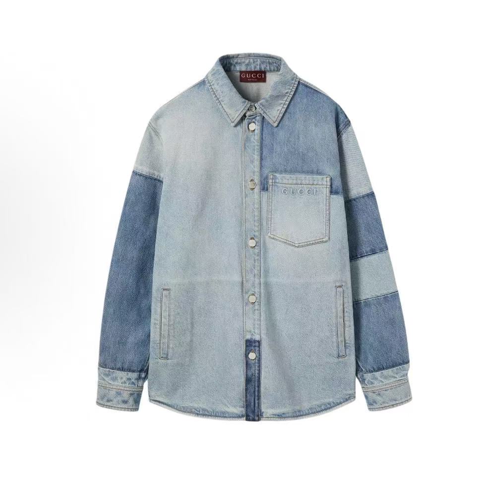 구찌 워싱 엠보 데님 자켓 (X공장)