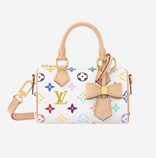 루이비통 M13391 무라카미 타카시 나노 스피디 멀티컬러 블랑 여성 핸드백  (황벽공장)