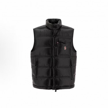 몽클레르 리플렉티브 로고 패딩 베스트 블랙 (X공장)