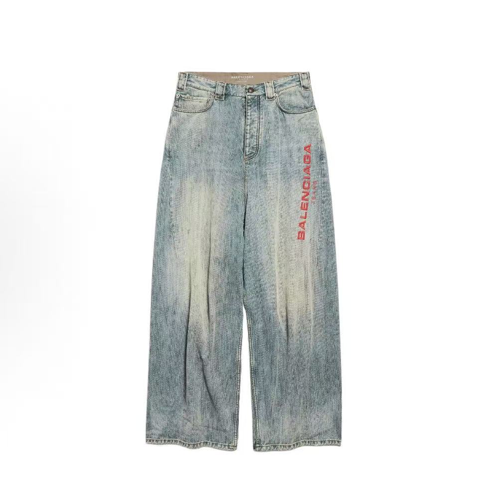 발렌시아가 자수 데님 팬츠 (X공장)