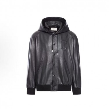 셀린느 레더 후드 자켓  (X공장)