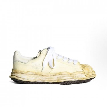 메종 미하라 야스히로 Blakey 로고 레이스업 스니커즈 화이트 남녀공용