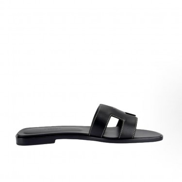 에르메스 여성 가죽 슬리퍼 H021056Z 01 블랙 (GD공장)