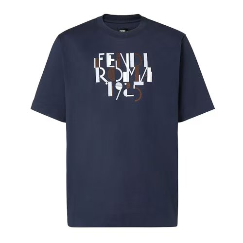 펜디 남성 로고 자수 프린트 반팔 티셔츠 (X공장)