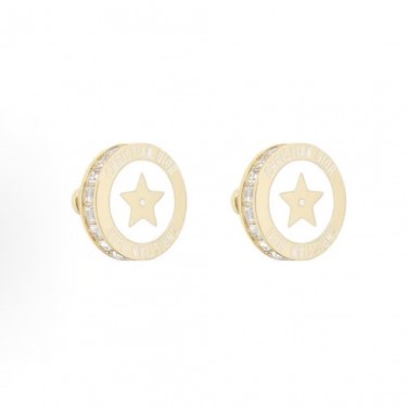 디올 디올 나이트 코드 크리스탈 이어링 남녀공용 골드