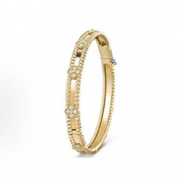 반클리프아펠 펄레 스위트 클로버 18K 골드 다이아몬드 브레이슬릿 여성