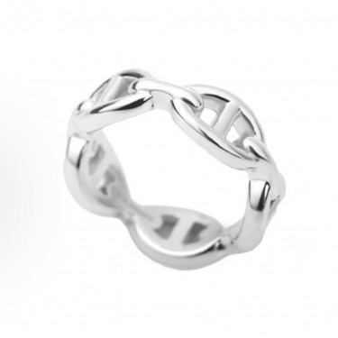 에르메스 쉔 당크르 앙셰네 925 실버 링 여성용 실버