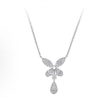 Graff 오리지널 디자인 화이트골드 화이트 다이아몬드 목걸이 커플 유니섹스