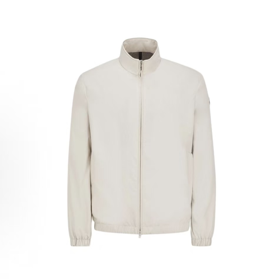 몽클레르 남성 브랜드 로고 하이넥 양방향 지퍼 재킷 화이트 (탑몽X)