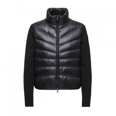 몽클레어 CARDIGAN FW25 패치워크 루즈핏 긴팔 지퍼 울 다운 자켓 여성용 (탑몽X)