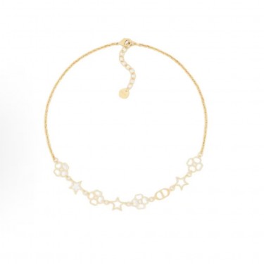 디올 Lucky 시리즈 클로버 스타 골드 메탈 목걸이 남녀공용