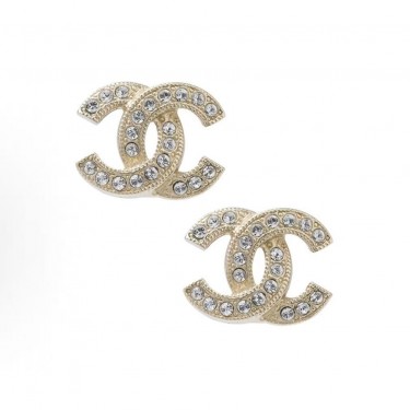 샤넬 로고 스몰 메탈 이어링 여성용 골드