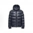몽클레르 시리즈 구스다운 스키 시즌 단색 글로시 방수 보온 숏 후드 다운 재킷 겨울용 블루