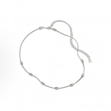 샤넬 24B 더블C 로고 메탈 숏 네크리스 여성