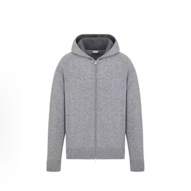 디올 SS26 로고 후드 캐시미어 니트 그레이 (B+공장)