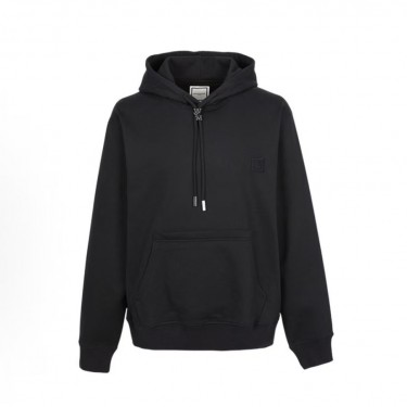 우영미 플라워 후드 긴팔 티셔츠 남성용 블랙