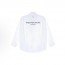 우영미 백 로고 포인트 스프레드 칼라 버튼업 긴팔 셔츠 남성 화이트