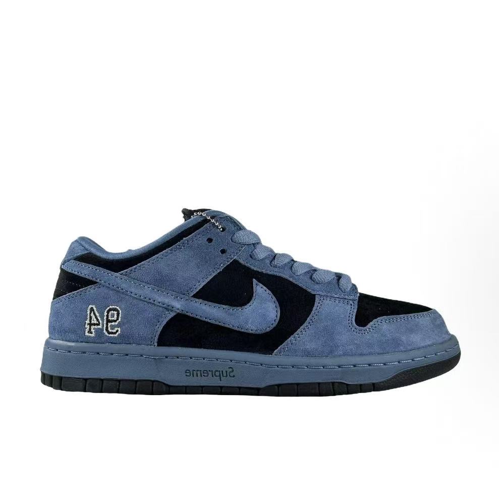 나이키 x 슈프림 덩크 SB 로우 남성용 미 블루 로우탑 스니커즈(CY공장)