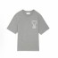 아미파리 SS21 하트 로고 자수 라운드넥 반소매 티셔츠 그레이 (탑아미공장)