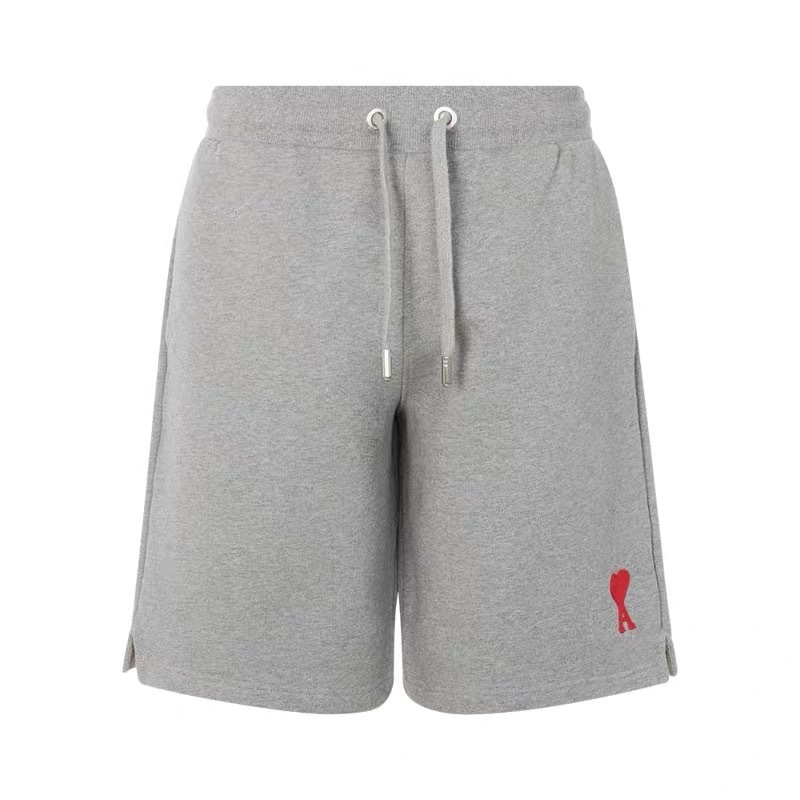 아미파리 SS23 솔리드 하이웨이스트 스트링 하트 자수 캐주얼 쇼츠 그레이 (탑아미공장)