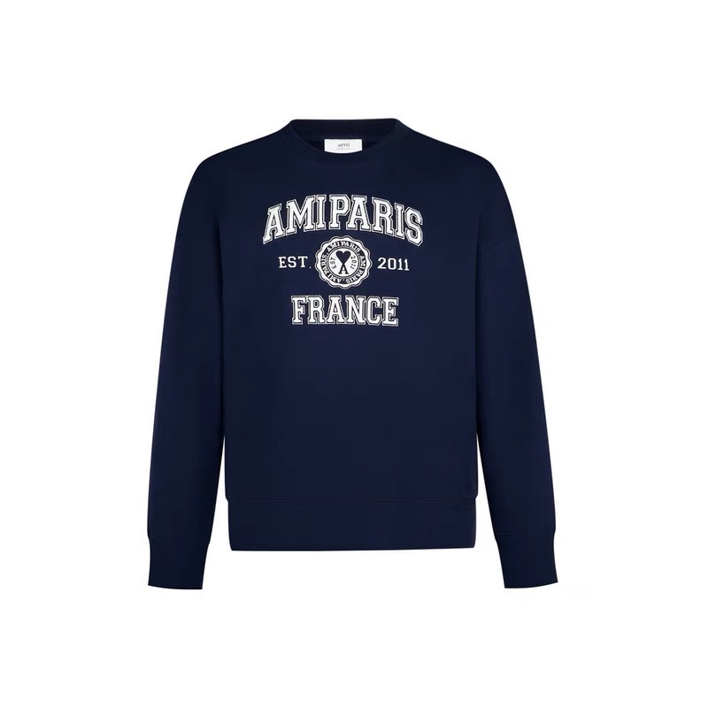 아미파리 SS23 로고 프린트 풀오버 스웨트셔츠 네이비 (탑아미공장)