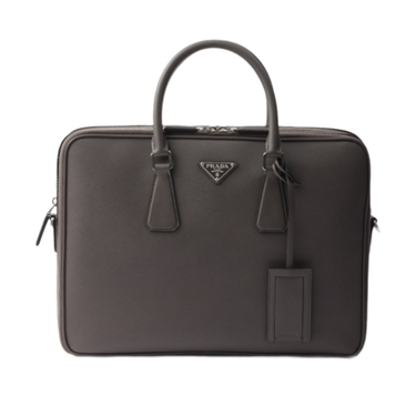 프라다 사피아노 에나멜 메탈 삼각 로고 탈부착 조절 숄더 스트랩 카프스킨 숄더백