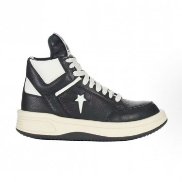 컨버스 x 릭 오웬스 DRKSHDW 가죽 하이탑 스니커즈 블랙 (GD공장)