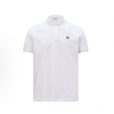 몽클레르 로고 패치 반팔 폴로셔츠 남성용 화이트 (X공장)