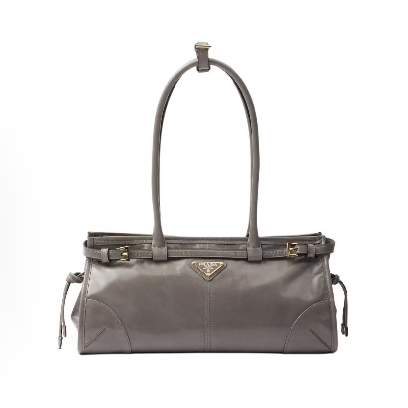 프라다 보니 소프트 럭스미디엄 가죽 토트 겸 숄더백 1BA426