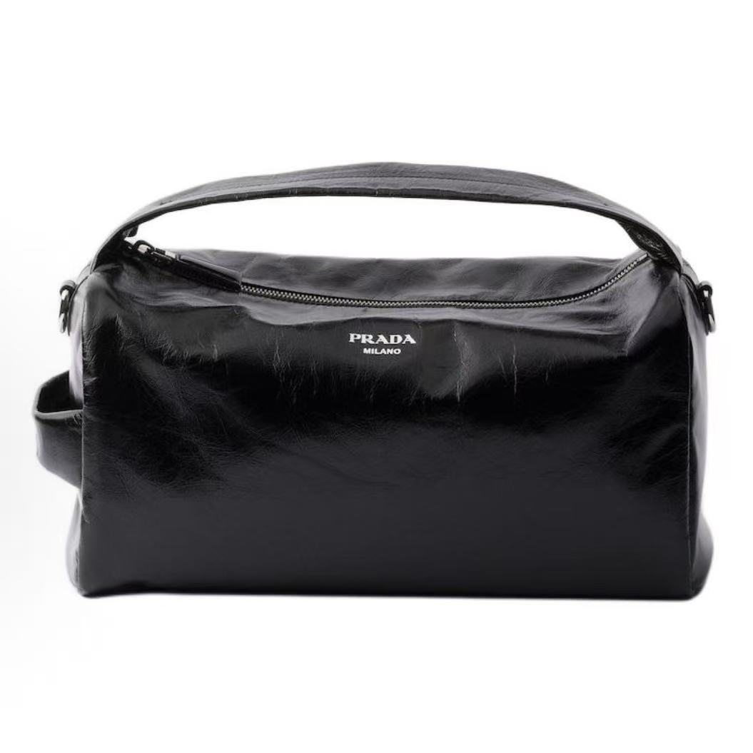 프라다 카프스킨 로고 지퍼 토트 숄더백 2VH194