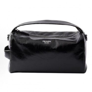 프라다 카프스킨 로고 지퍼 토트 숄더백 2VH194