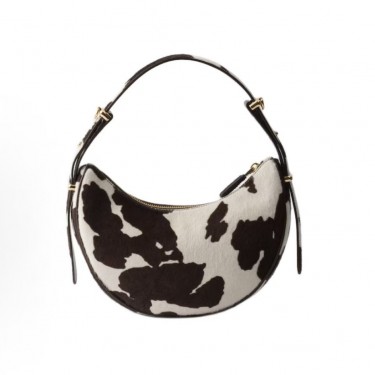 프라다 아르케 에나멜 삼각 로고 프린트 카프스킨 미니 숄더백 1BC194 딥브라운