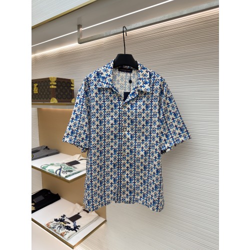 루이비통 오버랩 패턴 프린트 실크 반팔 셔츠 (X공장)