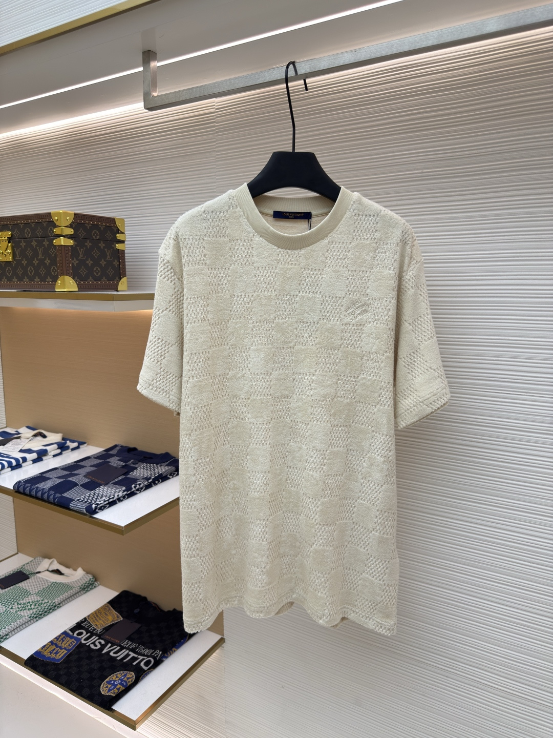 루이비통 다미에 코튼 테리 자수 반팔 티셔츠 (X공장)