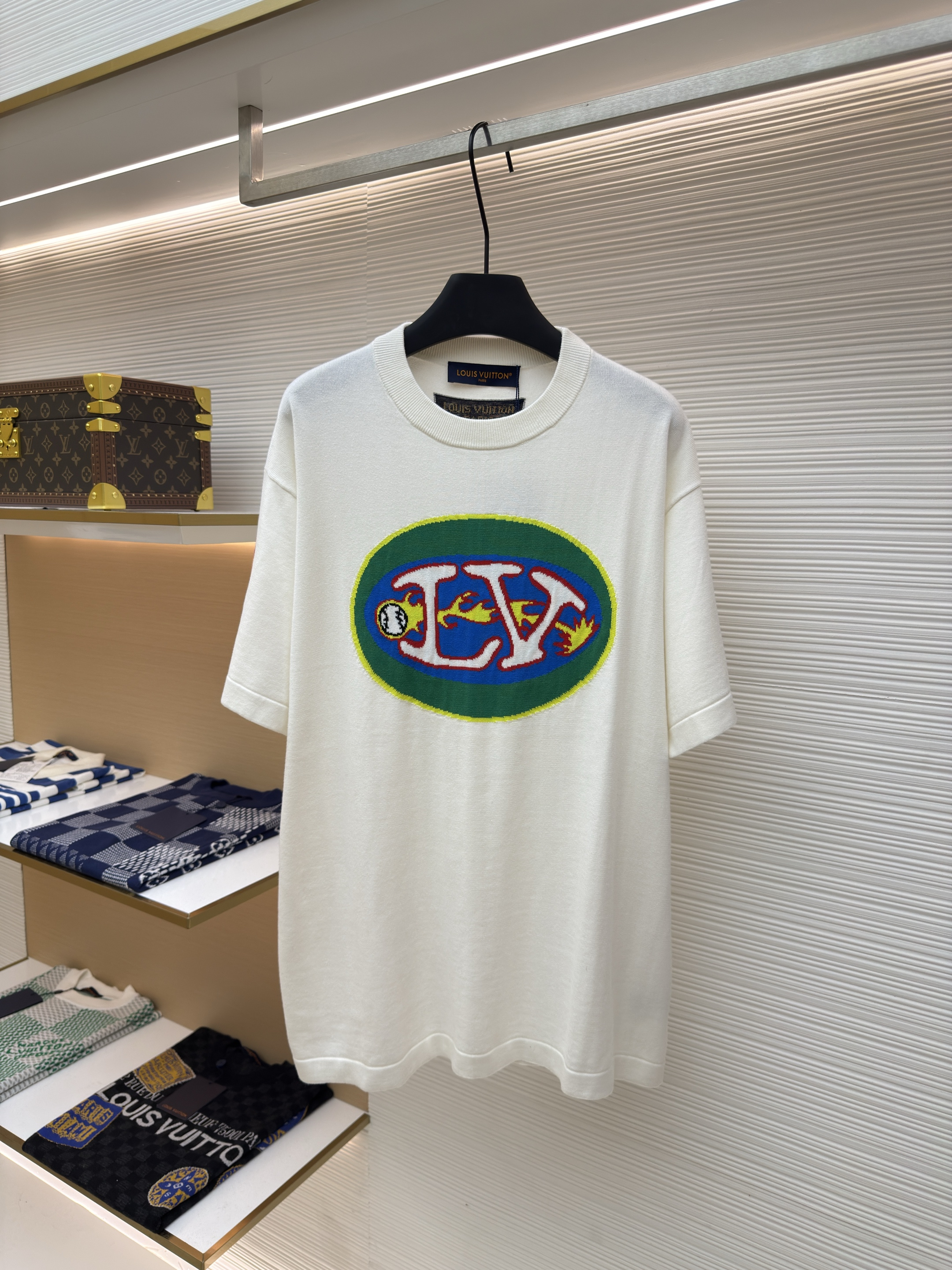 루이비통 풋볼 플레임 니트 반팔 티셔츠 (X공장)