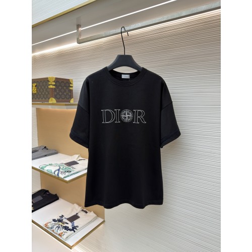 디올 콜라보레이션 로고 자수 코튼 반팔 티셔츠 (X공장)