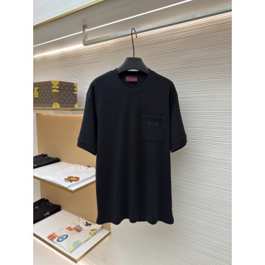 구찌 Gucci 라운드넥 자수 피케 코튼 반팔 티셔츠