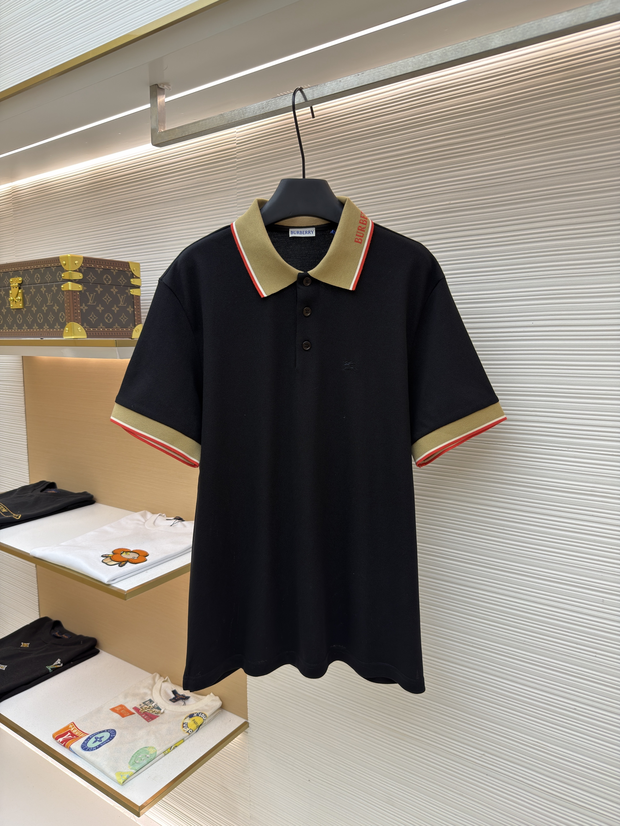 버버리 Burberry 투톤 폴로 티셔츠