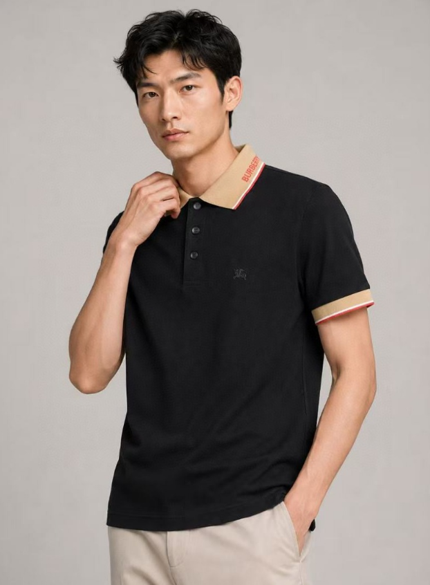 버버리 Burberry 투톤 폴로 티셔츠