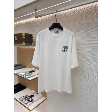 에르메스 Hermes Paris 가죽 장식 반팔 티셔츠(x공장)