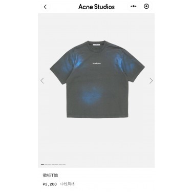 Acne Studios 그라데이션 핫스탬프 로고 반팔 티셔츠