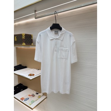 디올 Dior 가슴 앞 작은 레터링 자수 폴로셔츠