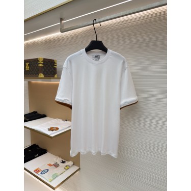 HERMÈS(에르메스) 안장 패턴 더블 커프스 Sellier 디테일 티셔츠