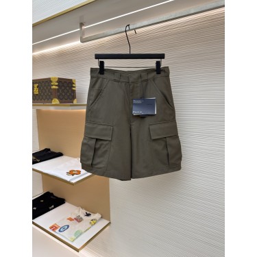 프라다 PRADA 삼각 로고 혼방 카고 쇼츠