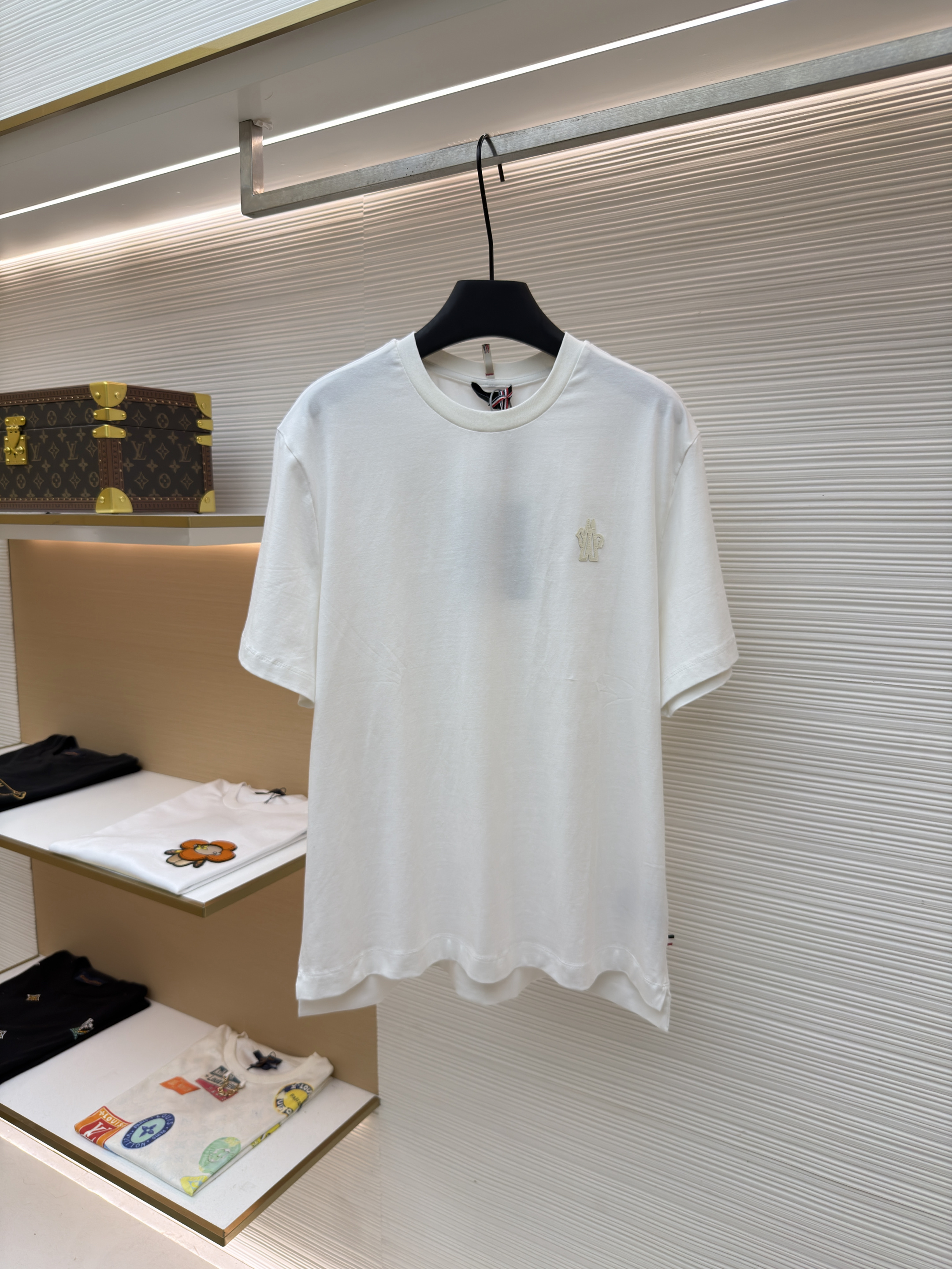 몽클레어 Moncler 로고 패치 코튼 혼방 티셔츠