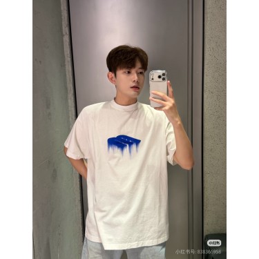 발렌시아가 M 디졸브(용해) 프린트 자수 반팔 티셔츠